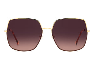 Carolina Herrera Square Sunglasses - HER 0139/S GOLD BURGUNDY