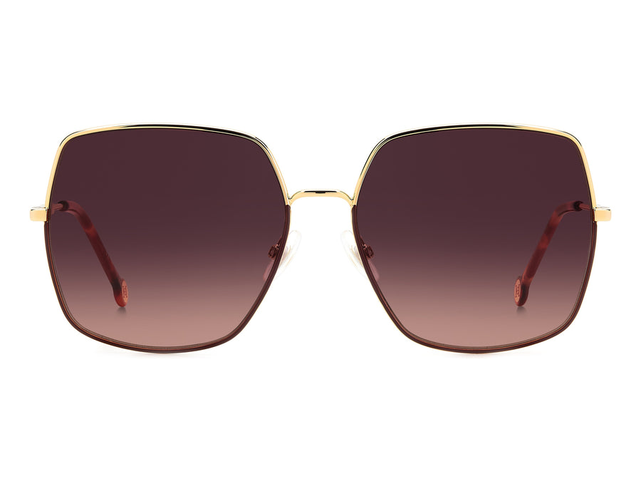 Carolina Herrera Square Sunglasses - HER 0139/S GOLD BURGUNDY