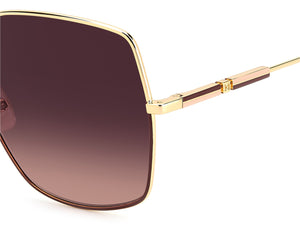 Carolina Herrera Square Sunglasses - HER 0139/S GOLD BURGUNDY