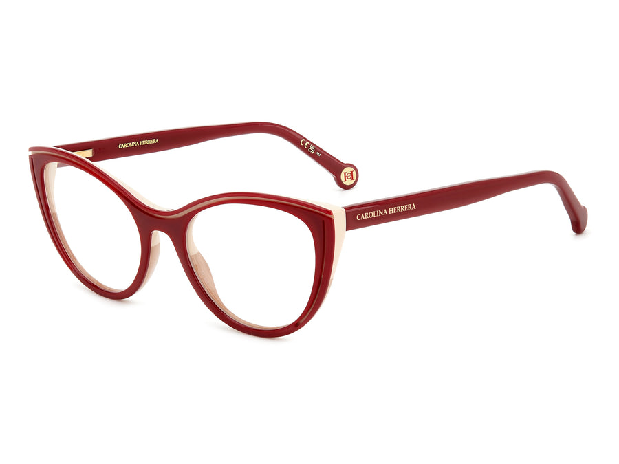 Carolina Herrera Cat-Eye Frames - HER 0171 BURGUNDY BEIGE