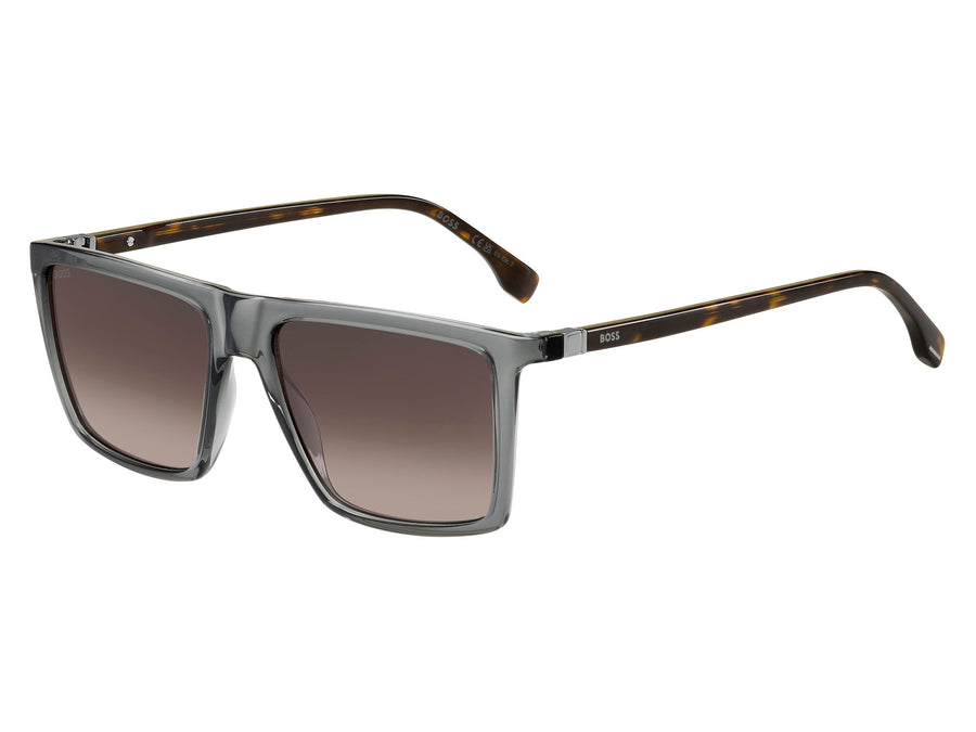 Boss Square Sunglasses - BOSS 1490/S GREY HAVANA DARK RUTHENIUM