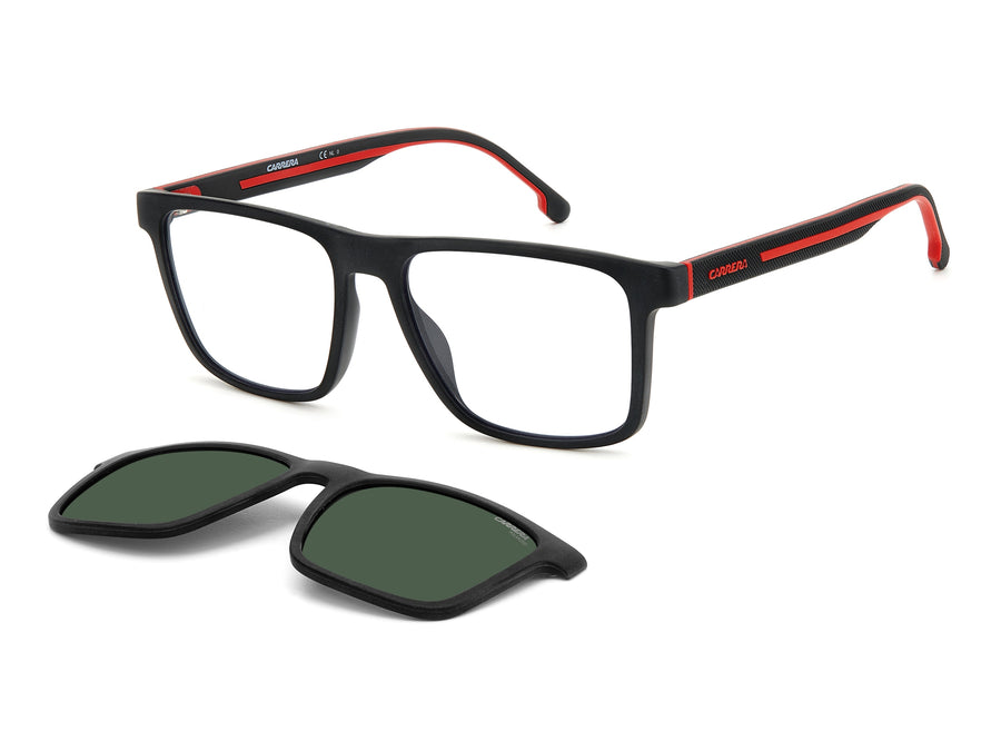 Carrera Square Sunglasses - CA8061/CS MATTE BLACK RED