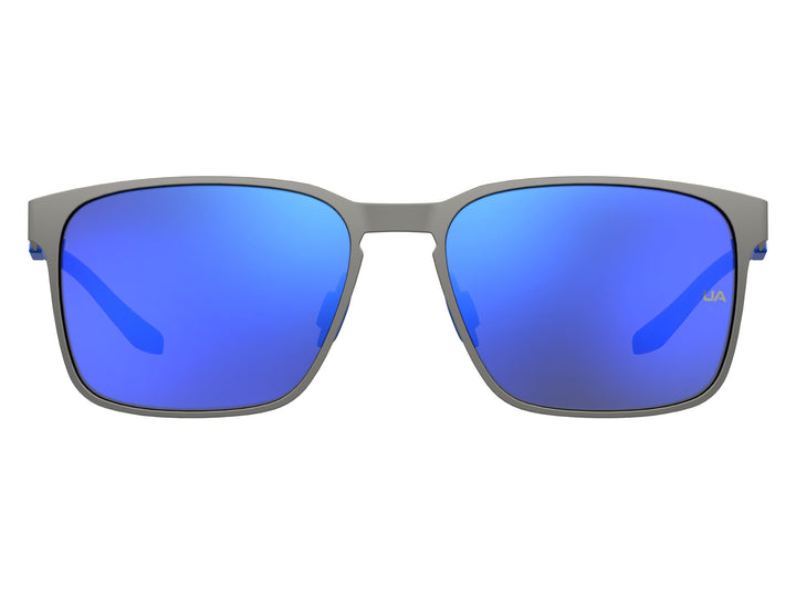 Under Armour Square Sunglasses - UA ASSIST MTL/G Matte Dark Ruthenium Blue