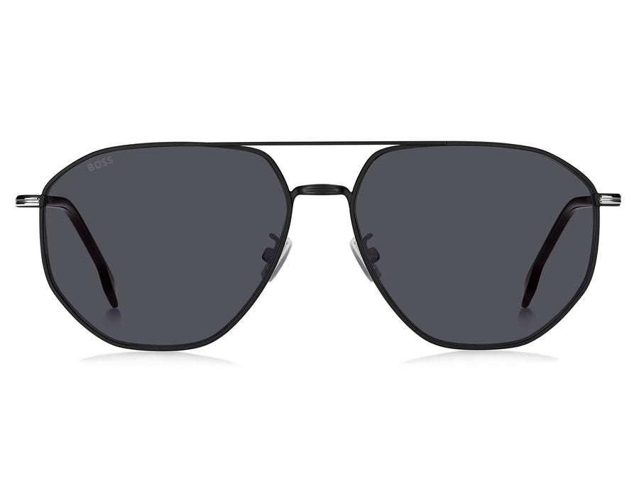 BOSS Aviator Sunglasses - BOSS 1612/F/SK MATTE BLACK SILVER