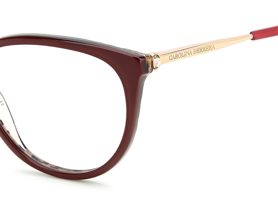 Carolina Herrera Square Frames - HER 0196 BURGUNDY GOLD