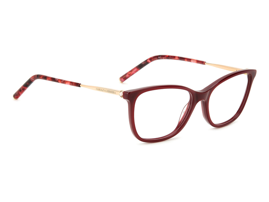 Carolina Herrera Square Frame - HER 0197 BURGUNDY GOLD