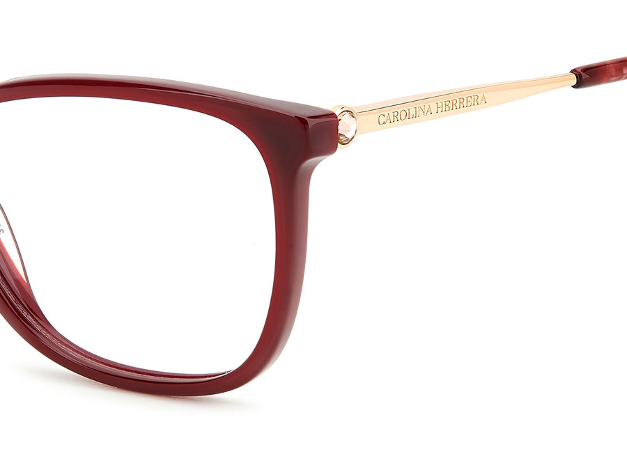 Carolina Herrera Square Frame - HER 0197 BURGUNDY GOLD