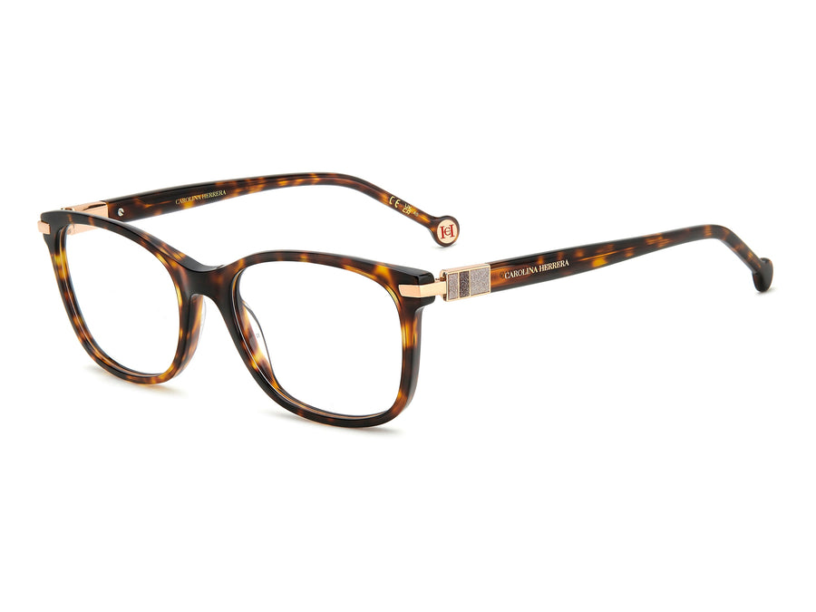 Carolina Herrera Square Frames - HER 0201 HAVANA GOLD