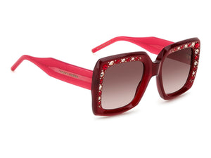 Carolina Herrera Square Sunglasses - HER 0178/S BURGUNDY PINK