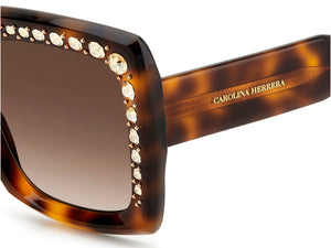 Carolina Herrera Square Sunglasses - HER 0178/S BROWN HAVANA