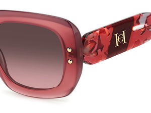 Carolina Herrera Square Sunglasses - HER 0186/S BURGUNDY RED HAVANA