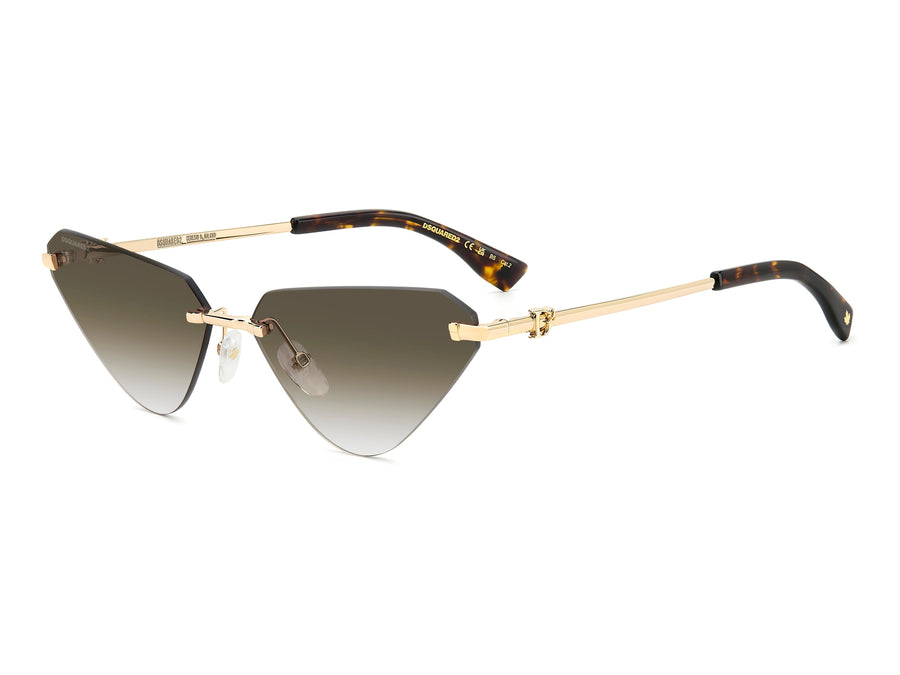 Dsquared Cat-Eye Sunglasses - D2 0108/S Gold Green