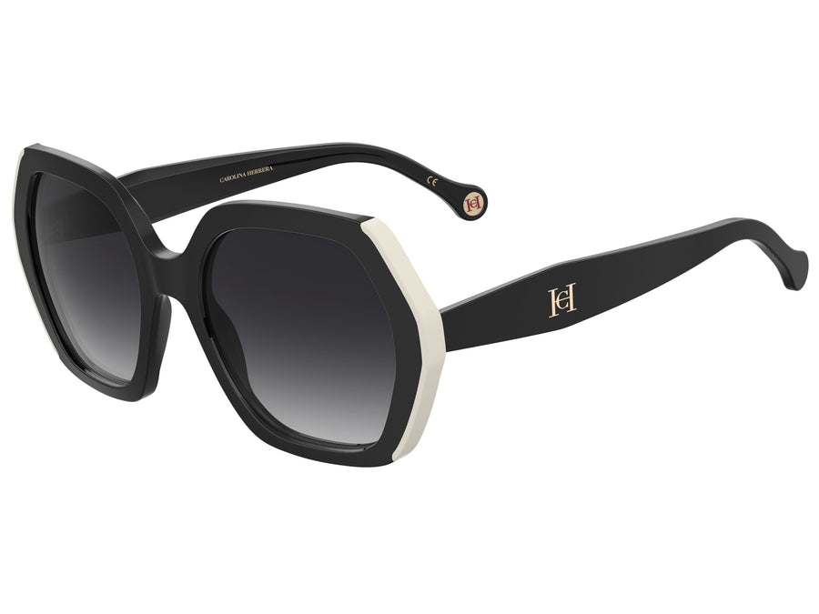 Carolina Herrera Square Sunglasses - HER 0181/S BLACK WHITE