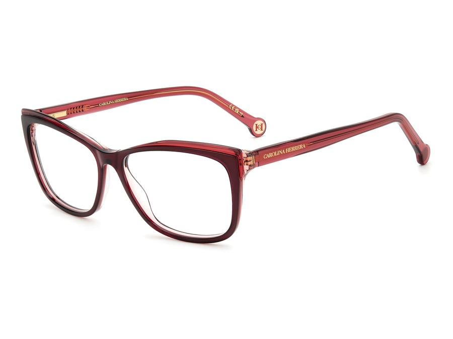 Carolina Herrera Square Frames - HER 0208 BURGUNDY RED