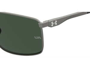 Under Armour Square Sunglasses - UA FOCUSED/G Matte Dark Ruthenium Black