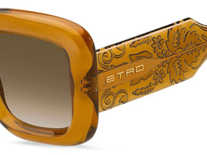 Etro Square Sunglasses - ETRO 0015/S Amber Gold