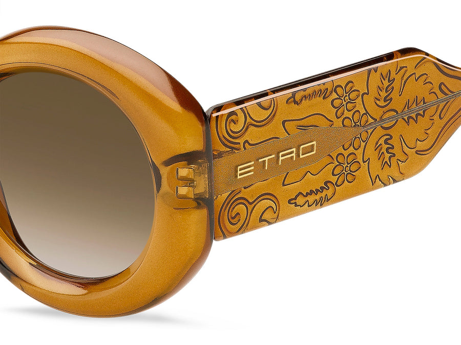 Etro Round Sunglasses - ETRO 0016/G/S Amber Gold