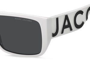 Marc Jacobs Square Sunglasses - MARC LOGO 096/S WHITE BLACK