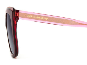 Carolina Herrera Square Sunglasses - HER 0249/G/S BURGUNDY PINK