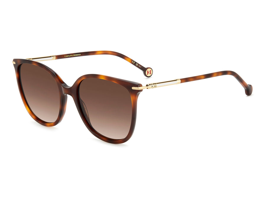 Carolina Herrera Square Sunglasses - HER 0229/S BROWN HAVANA