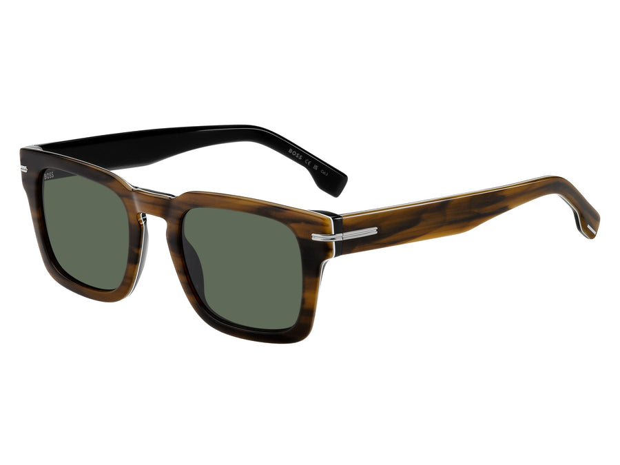 Boss Square Sunglasses - BOSS 1625/S STRIPED BROWN BLACK