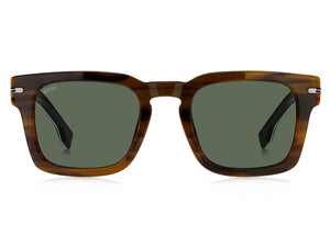 Boss Square Sunglasses - BOSS 1625/S STRIPED BROWN BLACK