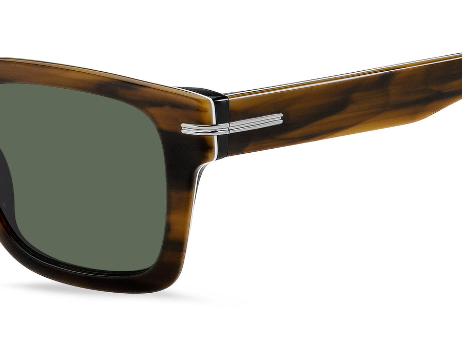 Boss Square Sunglasses - BOSS 1625/S STRIPED BROWN BLACK