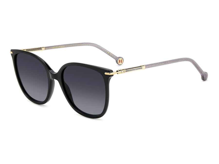 Carolina Herrera Square Sunglasses - HER 0229/S BLACK GLITTER BLACK