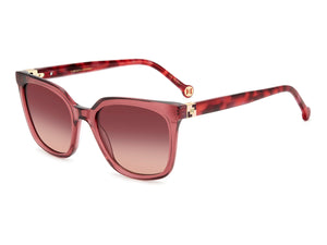 Carolina Herrera Square Sunglasses - HER 0236/S BURGUNDY RED HAVANA