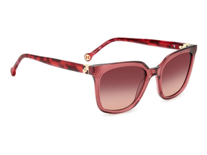 Carolina Herrera Square Sunglasses - HER 0236/S BURGUNDY RED HAVANA