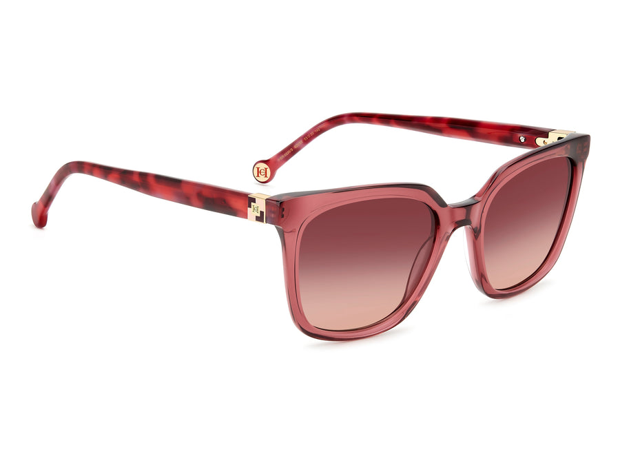 Carolina Herrera Square Sunglasses - HER 0236/S BURGUNDY RED HAVANA