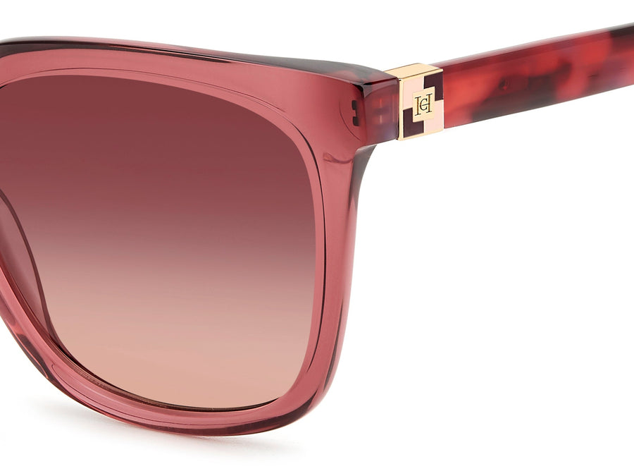 Carolina Herrera Square Sunglasses - HER 0236/S BURGUNDY RED HAVANA