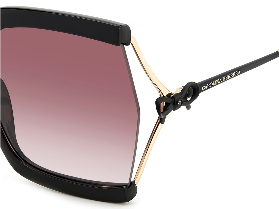 Carolina Herrera Square Sunglasses - HER 0216/G/S BLACK VIOLET