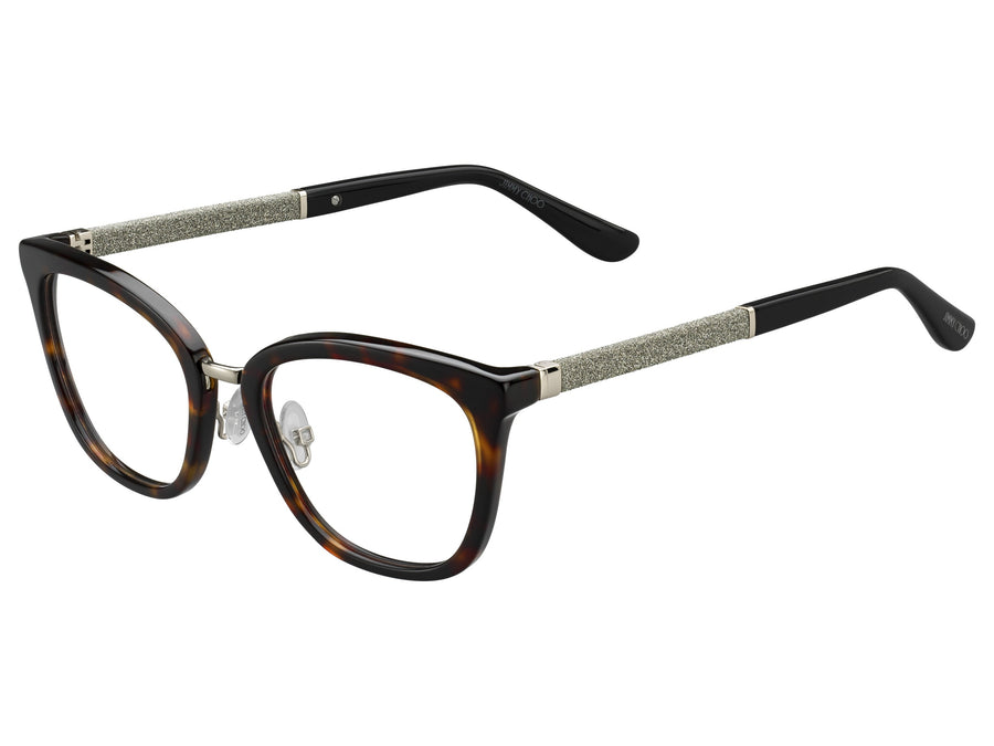 Jimmy Choo  Cat-Eye Frame - JC165 Havana Glitter Black