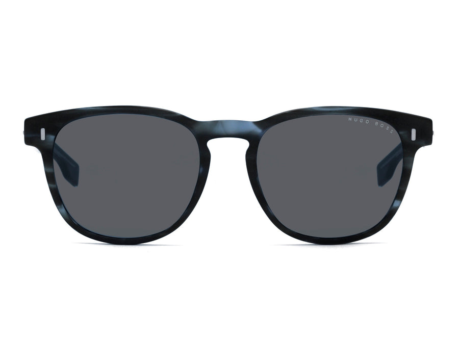 BOSS  Round sunglasses - BOSS 0927/S MATTE BLUE HORN