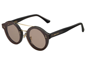 Jimmy Choo  Round sunglasses - MONTIE/S Dark Grey Glitter Gold