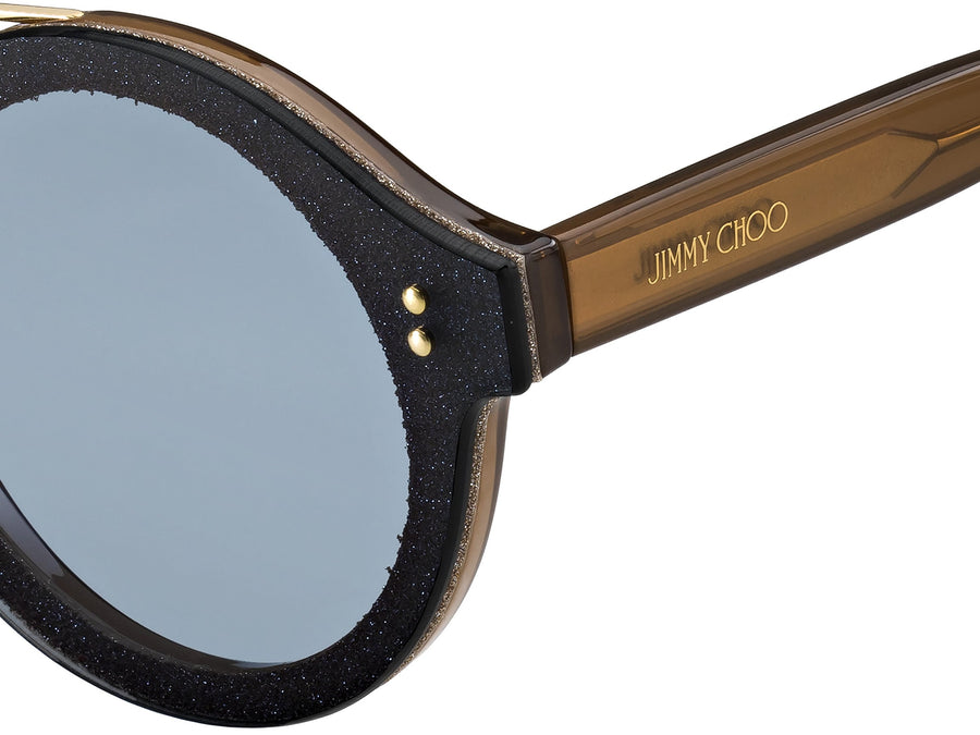 Jimmy Choo  Round sunglasses - MONTIE/S Nude Glitter Gold