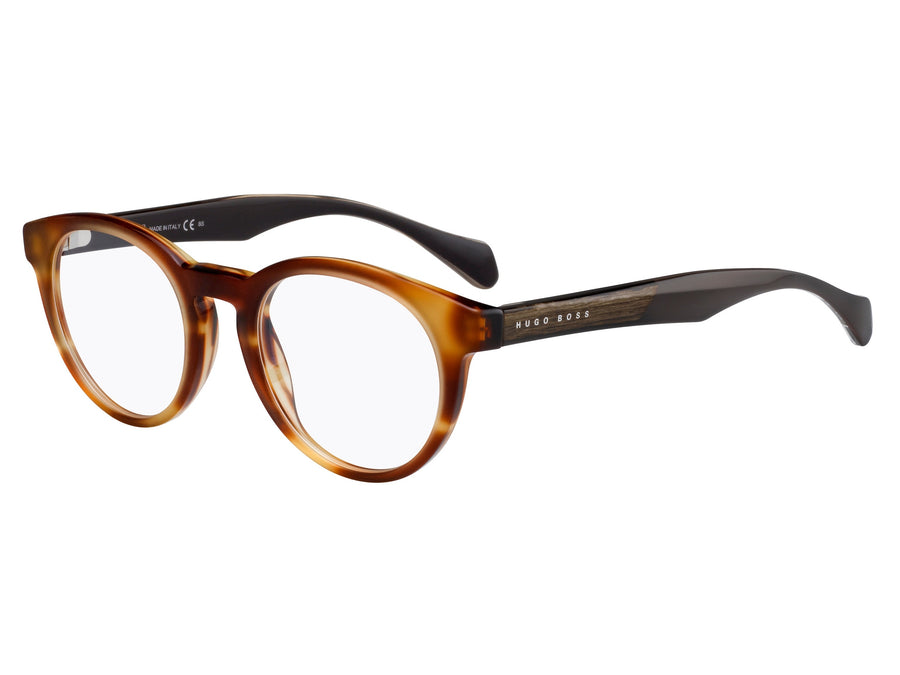 Hugo Boss  Round Frame - BOSS 0913 HORN CRYSTAL PALLADIUM