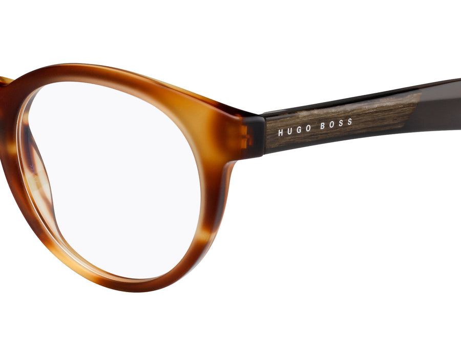 Hugo Boss  Round Frame - BOSS 0913 HORN CRYSTAL PALLADIUM