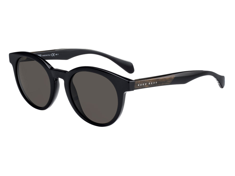 BOSS  Round sunglasses - BOSS 0912/S BLACK CRYSTAL BLACK