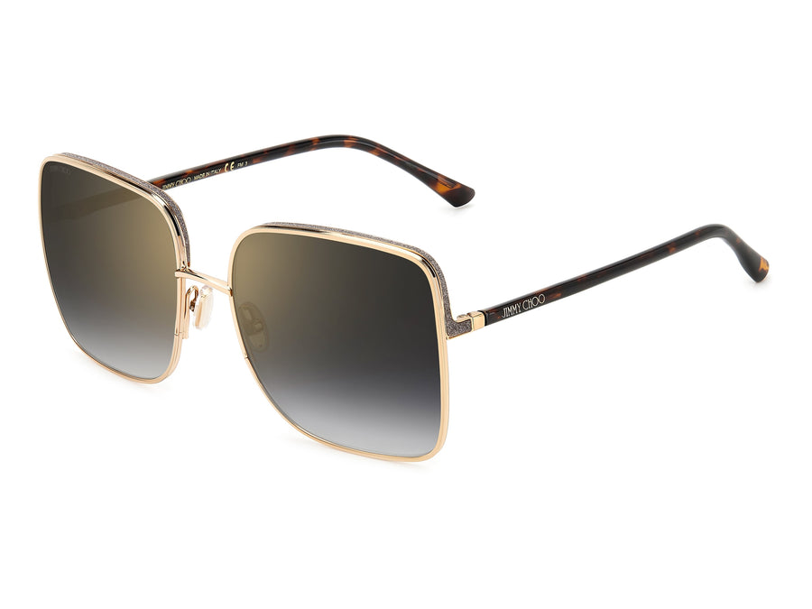 Jimmy Choo Square Sunglasses - ALIANA/S GOLD HAVANA