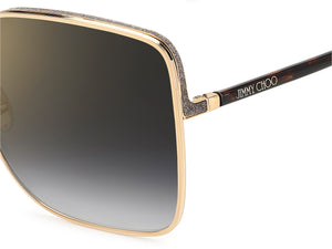 Jimmy Choo Square Sunglasses - ALIANA/S GOLD HAVANA