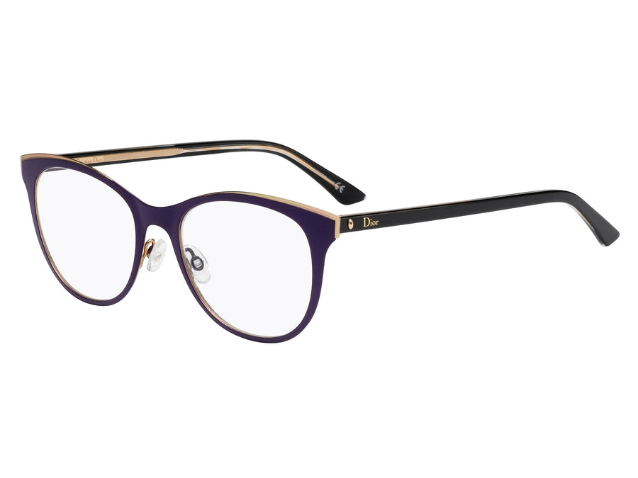 Dior Cat-Eye Frames - MONTAIGNE13 VIOLET ROSE GOLD BLACK CRYSTAL