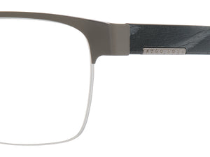 Hugo Boss  Square Frame - BOSS 0683 MATTE DARK RUTHENIUM GREY HORN