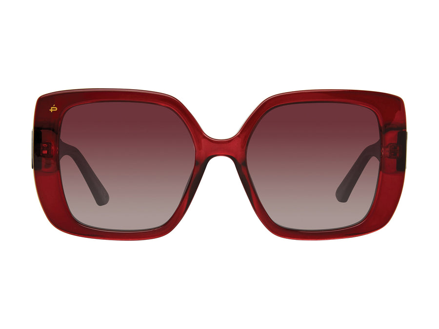 Prive Revaux Square Sunglasses - SO FAMOUS/S Burgundy