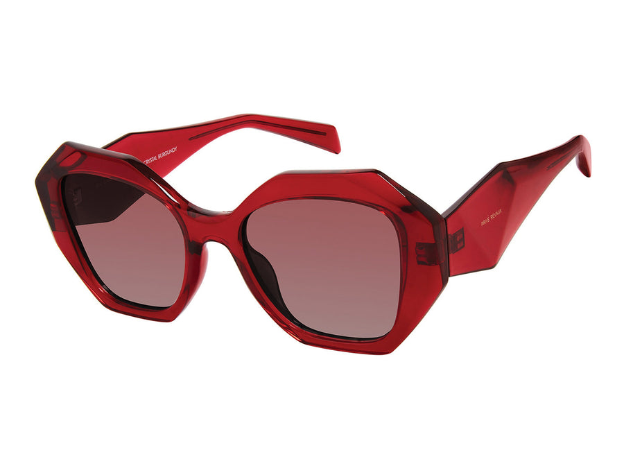 Prive Revaux Round Sunglasses - THE BIMINI/S Red Transparent