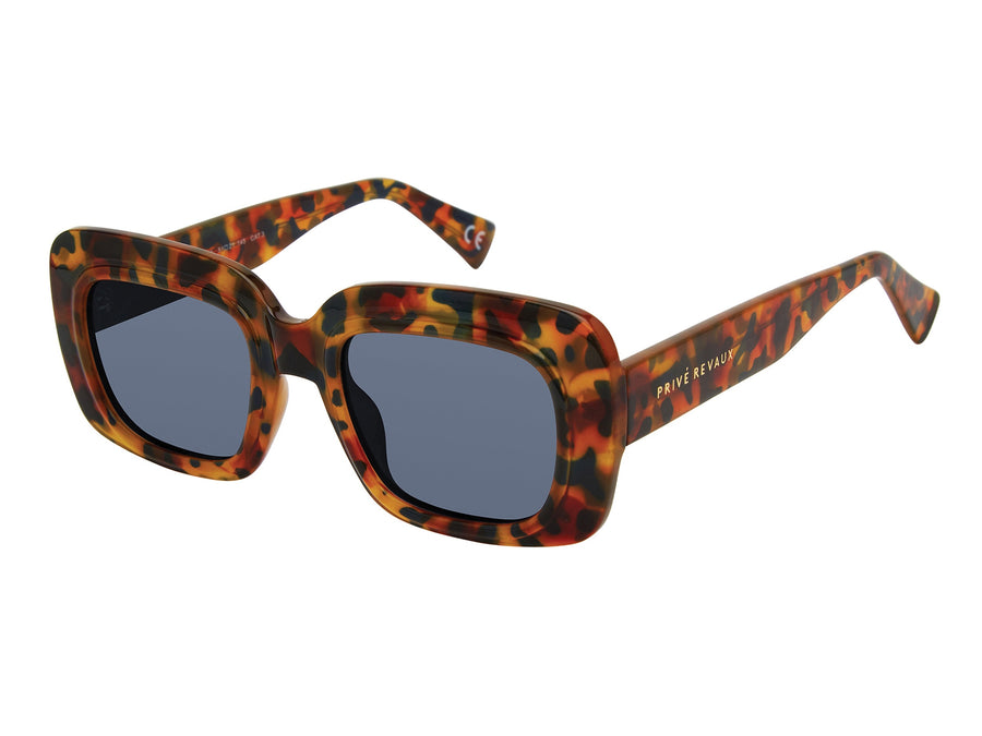 Prive Revaux Square Sunglasses - PORT MIAMI/S Blue Havana