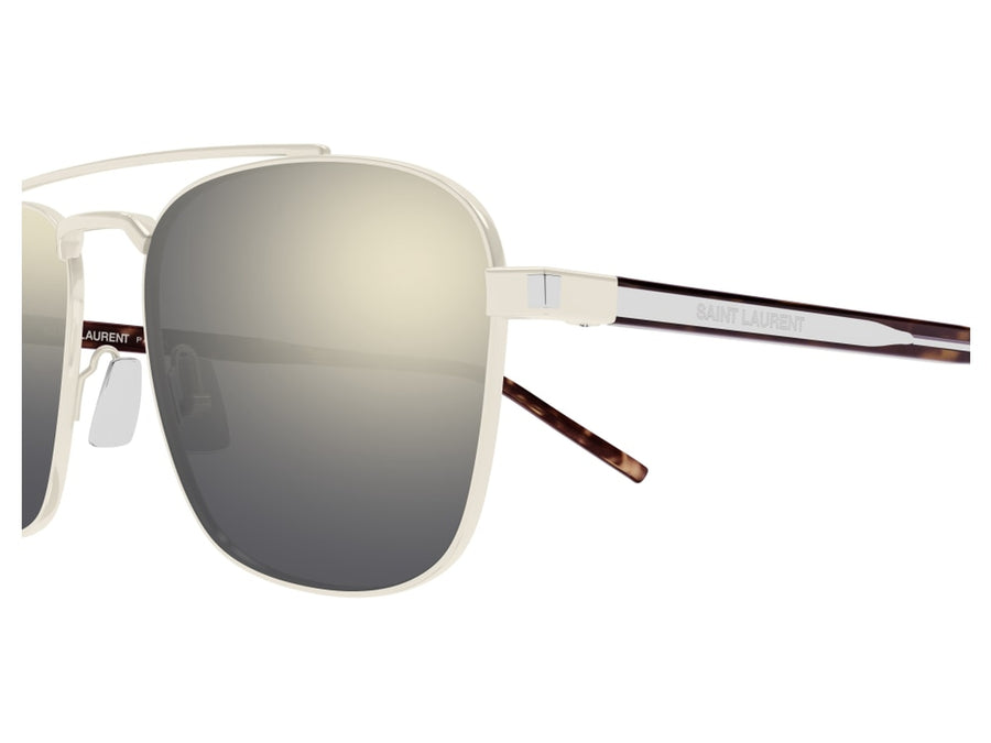 Saint Laurent Square Sunglasses - SL 665 Matte Silver