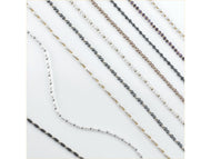 PRAGUE BEAD CHAIN IN black & Silver