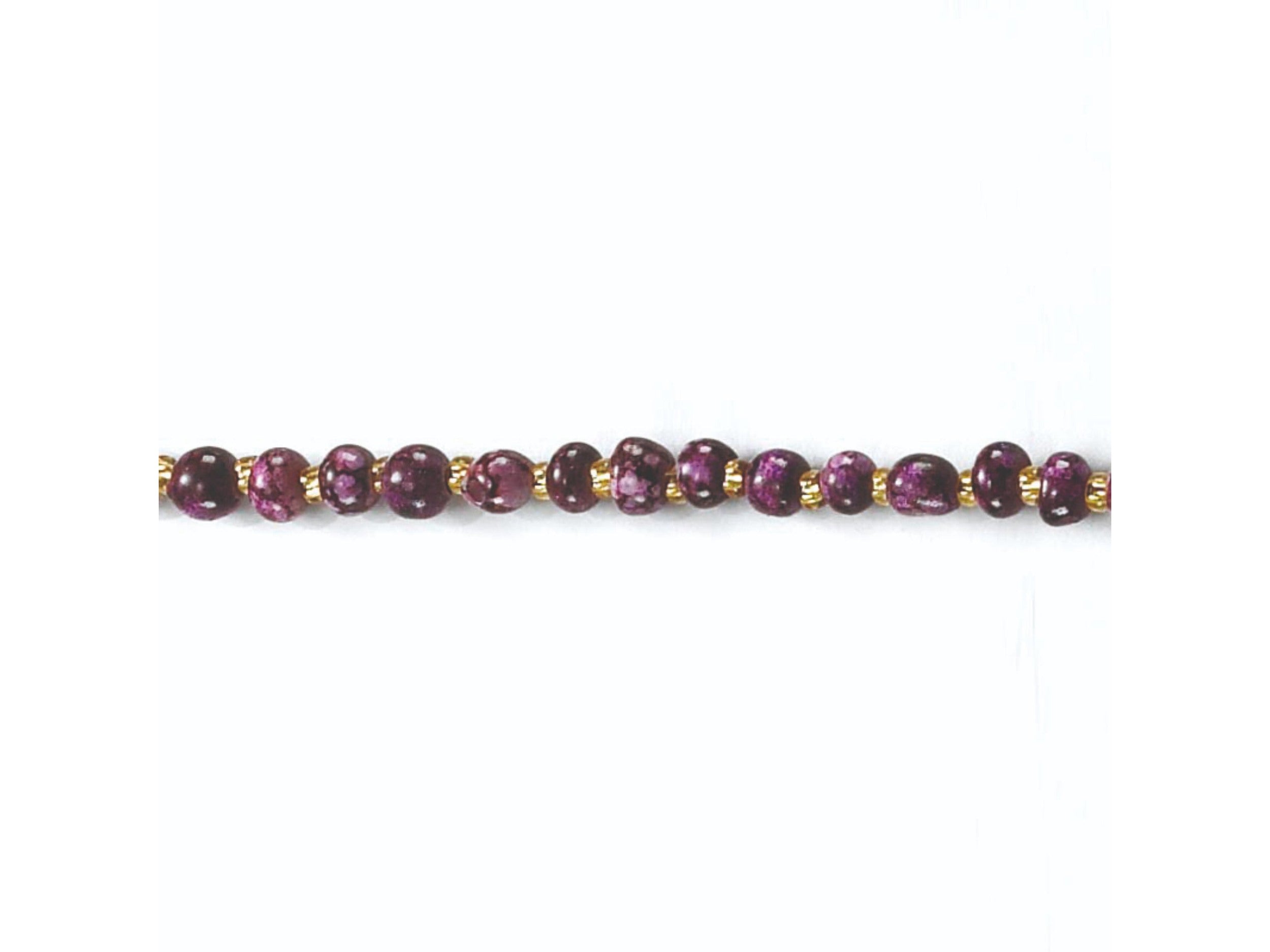 Prague bead chain in purple pearl
